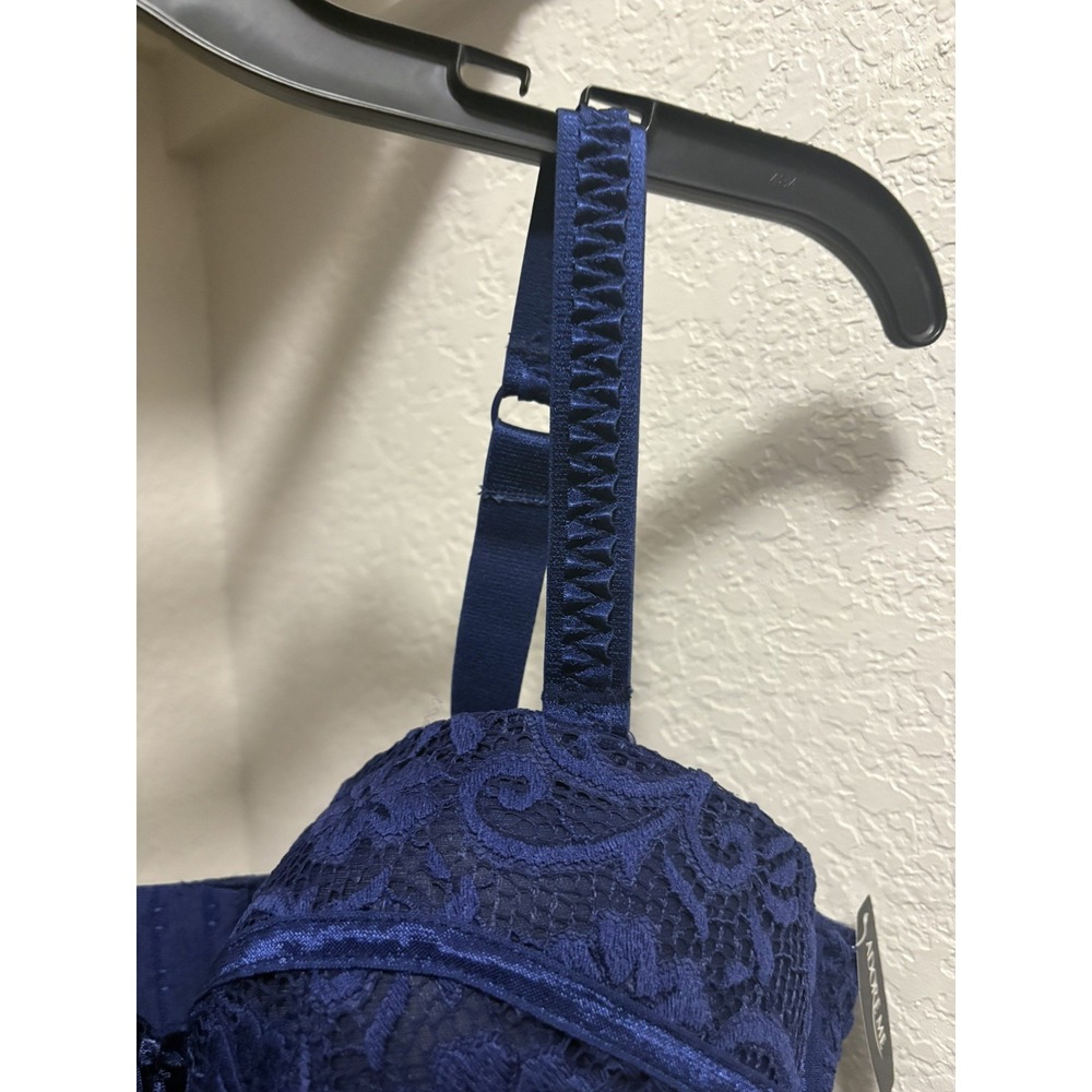 Adore Me Bra Azura Contour Longline Balconette Blue Lace 38G NWT - Picture 10 of 12